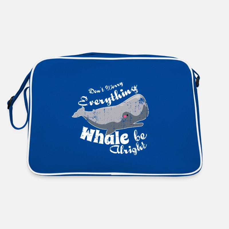 Wal Pottwal Grauwal Geschenk Retro Tasche