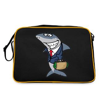 méchant hai de requin locataire hai de l’immobilier hai immobilier cadeau - Sac Retro - noir/or - Dos