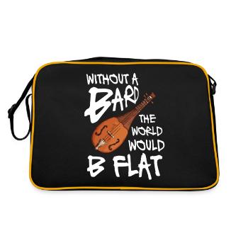 Bard RPG Class print for Dungeon Party or LARP - Retro Bag - black/gold - Back