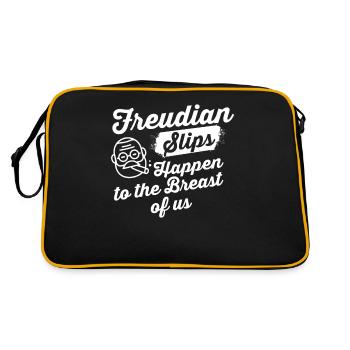 design for Psychologists, Shrinks, Freudian Slip - Retro Bag - black/gold - Back