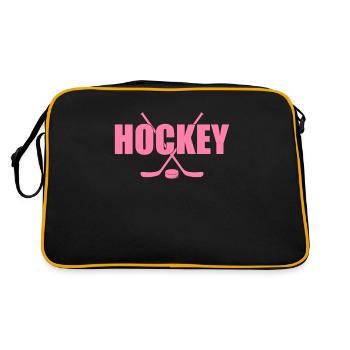 Feldhockey - Retro Tasche - Schwarz/Gold - Hinten