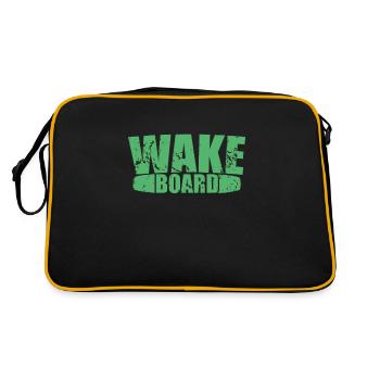 Wakeboard Wakeboard Wakeboarding Wakeboarder Rope - Retro Bag - black/gold - Back