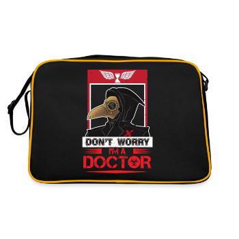 Vintage Plague Doctor Goggles Steampunk Apocalypse - Retro Bag - black/gold - Back