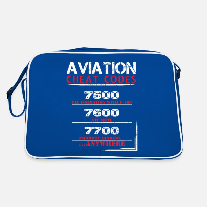 Aviation cheat codes - Funny Tshirt for pilots Retro Bag