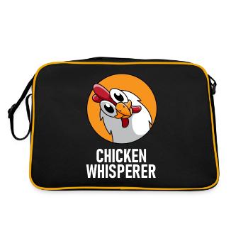 Poulet fermier poules cadeau chuchoteur poulet coq - Sac Retro - noir/or - Dos