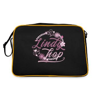 Lindy Hop Dance Vintage - Retro Tasche - Schwarz/Gold - Hinten