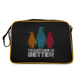 Penguin gang - Retro Bag - black/gold - Back