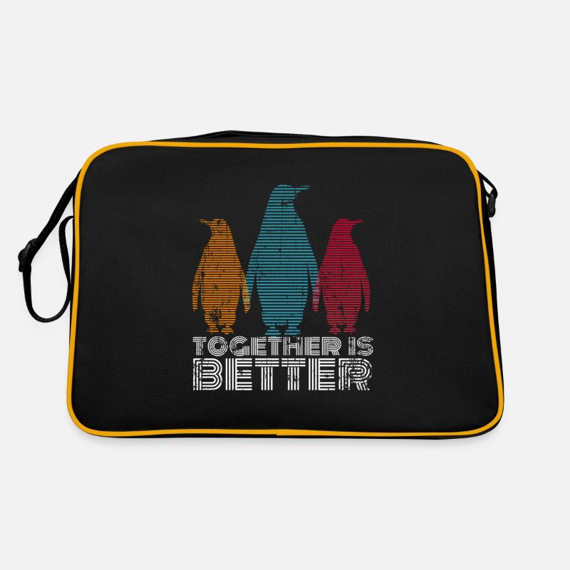 Pinguin Bande Retro Tasche