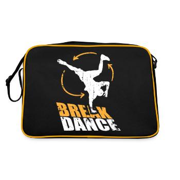 Breakdance Handstand Spin Breakdancer Bboy - Retro Tasche - Schwarz/Gold - Hinten