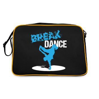 Breakdance B-boying breaker Bboy son gift - Retro Bag - black/gold - Back