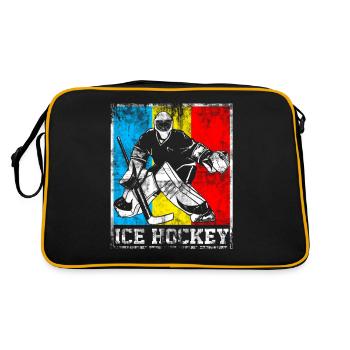 Hockey sur glace Hockey Vintage - Sac Retro - noir/or - Dos