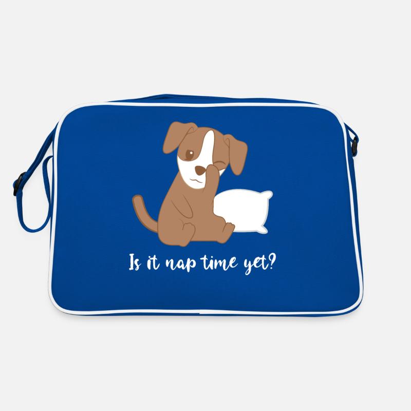 Jack Russel - Schlafen - Müde - Langschläfer Retro Tasche
