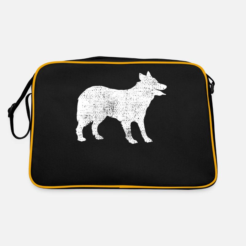 Border Collie - Sac Retro - noir/or