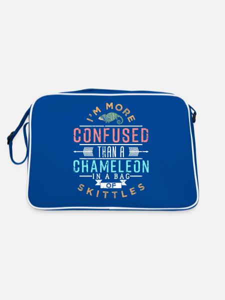 caméléon - Sac Retro - bleu/blanc - Dos