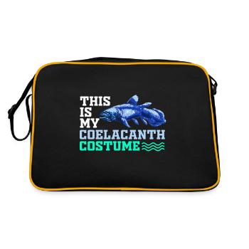 Coelacanth Extinct Fossil Fish Gift - Retro Bag - black/gold - Back