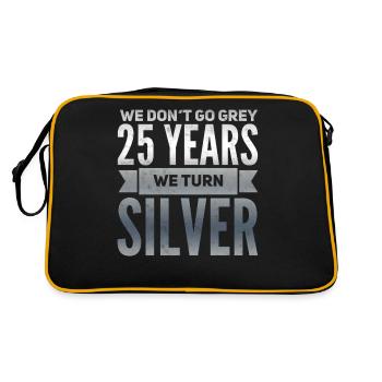 Mariage en argent Mariage en argent Cadeau de 25 ans - Sac Retro - noir/or - Dos