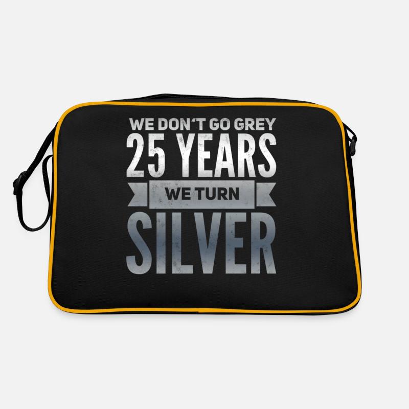 Silver wedding Silver wedding 25 years gift Retro Bag