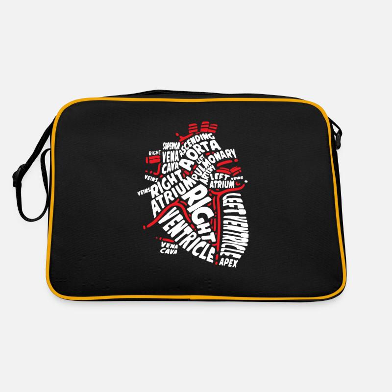 Herz Anatomie Cardologie Krankenschwester Geschenk Retro Tasche