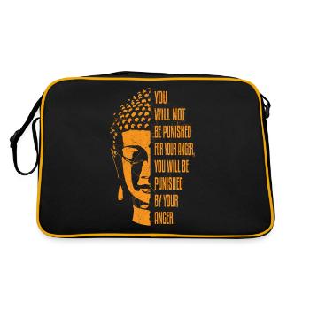 Buddha Quote about Anger - Retro Bag - black/gold - Back