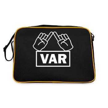 Arbitre Vidéo Arbitre VAR Kreisliga cadeau - Sac Retro - noir/or - Dos