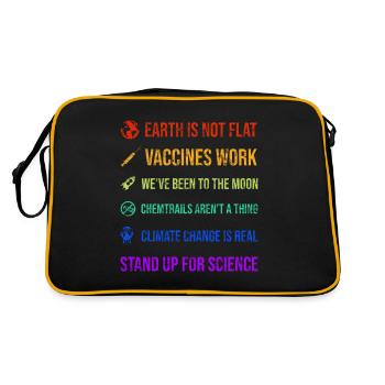 Climate Change Science - Retro Tasche - Schwarz/Gold - Hinten