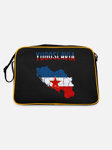 Jugoslawien - Retro Tasche - Schwarz/Gold - Hinten