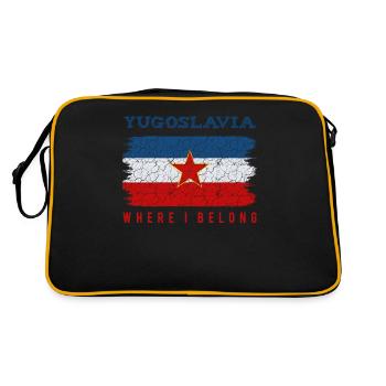 Jugoslawien - Retro Tasche - Schwarz/Gold - Hinten