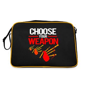 Bagpipe Scotland Bagpipe Instrument Duda - Retro Bag - black/gold - Back