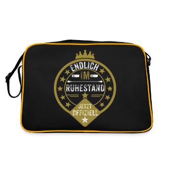 Rente - Retro Tasche - Schwarz/Gold - Hinten