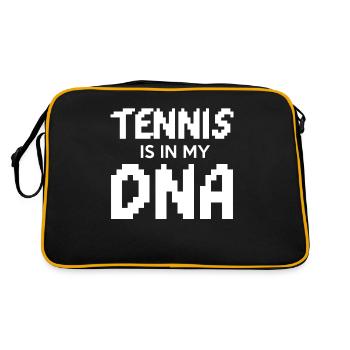 Le tennis est dans mon ADN - Sac Retro - noir/or - Dos