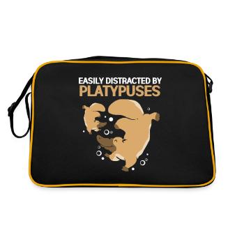 Bec d’ardoise Australie Backpacker Canard Routard - Sac Retro - noir/or - Dos
