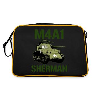 M4A1 SHERMAN militaire tanks us soldats cadeau - Sac Retro - noir/or - Dos