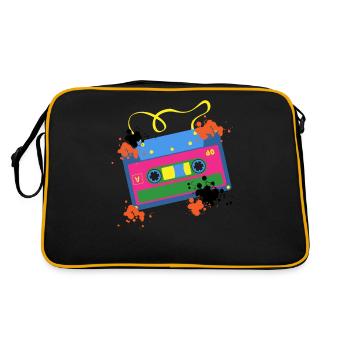 Années 80 cassette années 80 années 80 - Sac Retro - noir/or - Dos