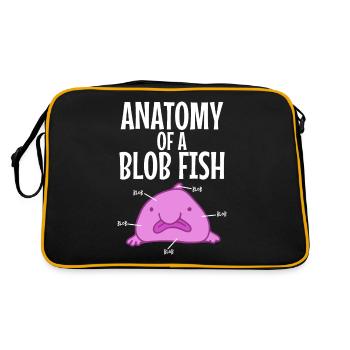 Poisson blob anatomie - Sac Retro - noir/or - Dos