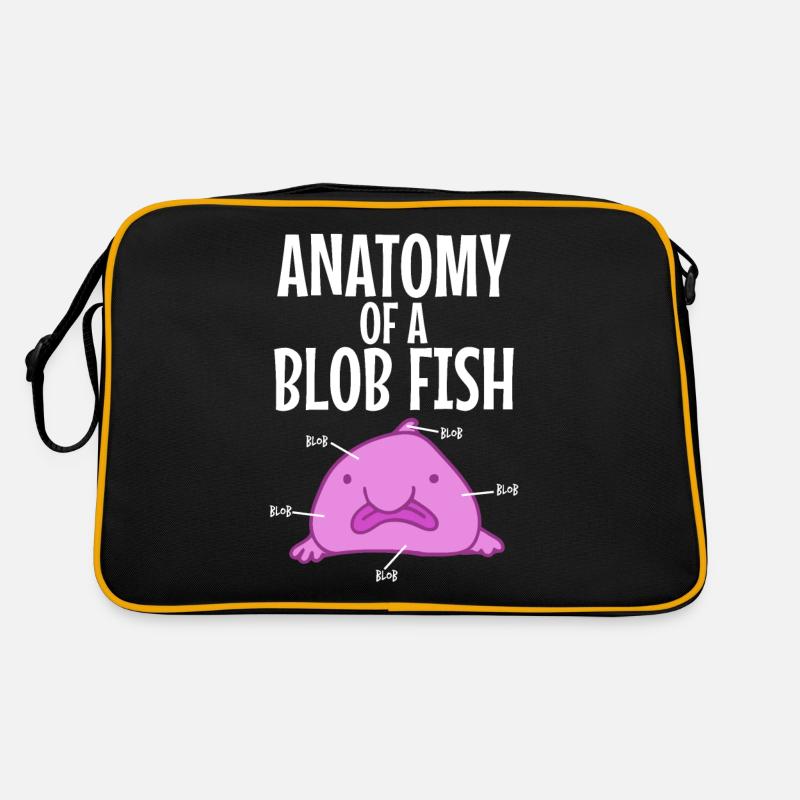 Anatomie Blobfisch Retro Tasche