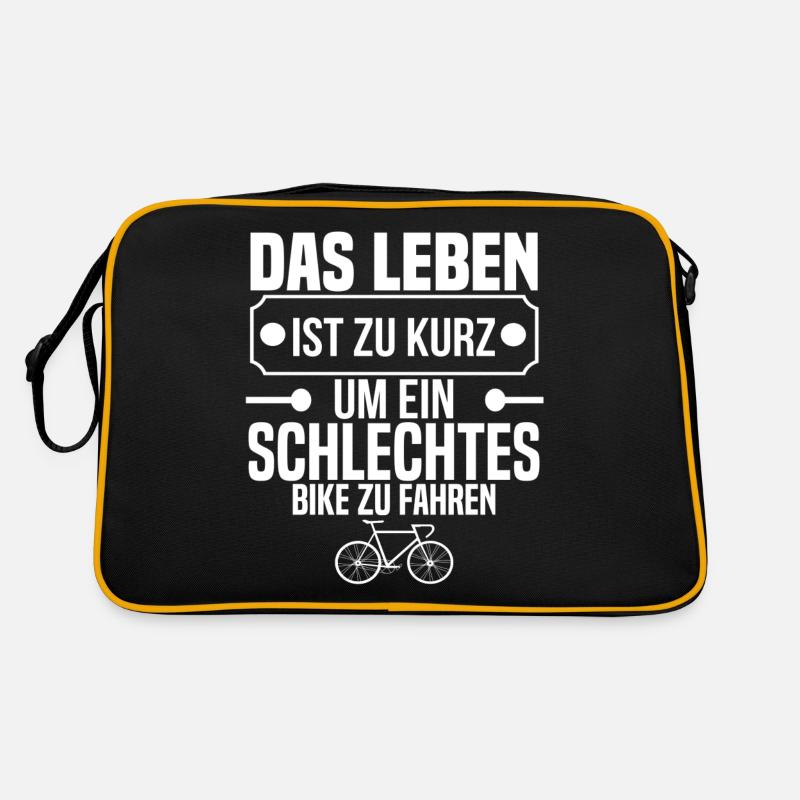 Fahrrad - Retro Tasche - Schwarz/Gold