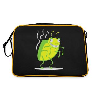 Stink bug bug dirty wash funny insect - Retro Bag - black/gold - Back