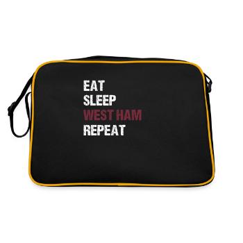 Mangez Sleep West Ham Repeat - Sac Retro - noir/or - Dos