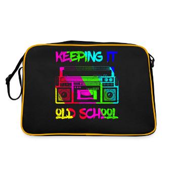 Keeping It Old School's 80's Boombox Music Radio - Retro Bag - black/gold - Back
