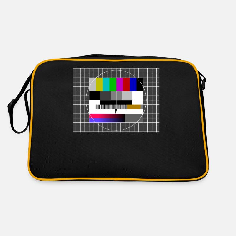 Testbild Sendepause 80er 80's Retro Tasche