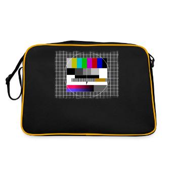 Testbild Envoyer Pause 80's 80's TV TV - Sac Retro - noir/or - Dos