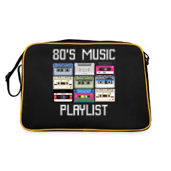 Cassette 80's Playlist Musique - Sac Retro - noir/or - Dos