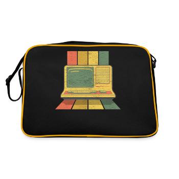 Retro Vintage Computer 80's Grunge - Retro Bag - black/gold - Back