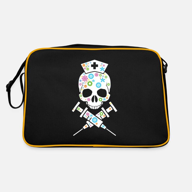 Krankenschwester Geschenkidee - Medizin Schädel. Retro Tasche