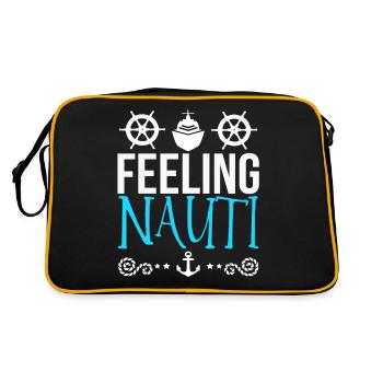 Boot - Retro Tasche - Schwarz/Gold - Hinten