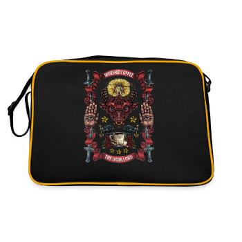 LORD COFFEE I Geschenk für Kaffee-Junkie & Süchtig - Retro Tasche - Schwarz/Gold - Hinten