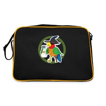 Salières de sécurité Tête pirate Perroquet - Sac Retro - noir/or - Dos