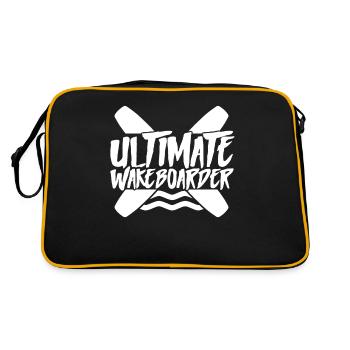 Sport Wakeboarder Wakeboard Wakeboarding Waterskiing - Retro Bag - black/gold - Back