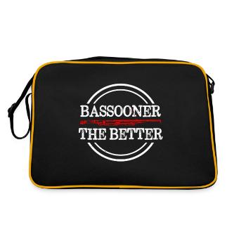 Bassoon Wind Instrument Wind Music Music Teacher Octave - Retro Bag - black/gold - Back