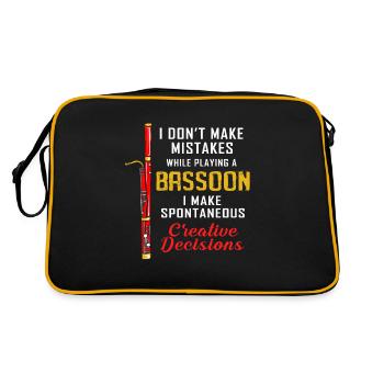 Bassoon Wind Instrument Wind Music Music Teacher Octave - Retro Bag - black/gold - Back